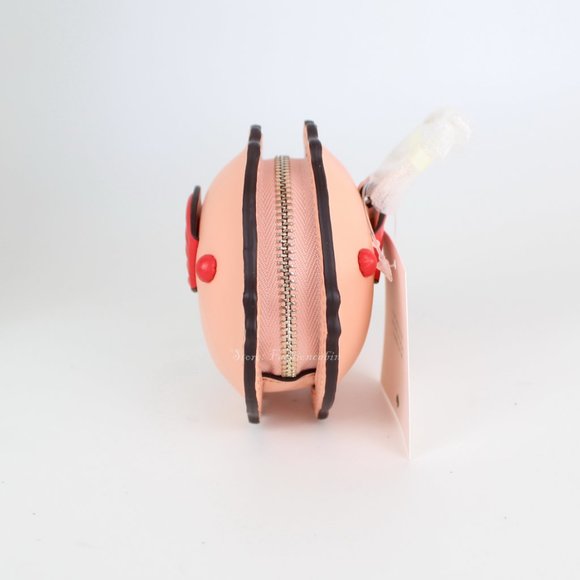 NWT Kate Spade Fish Leather Coin Wallet, Guava Juice, Zip Closure, Bag Charm - Picture 4 of 10